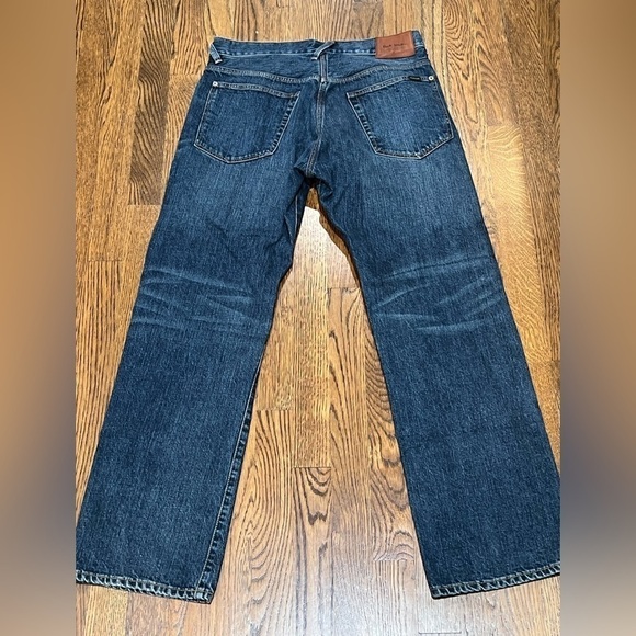 Men’s 30W 32L Paul Smith Dark Faded Wash Denim Jeans Flat Front APC Lux Pants - Picture 12 of 13